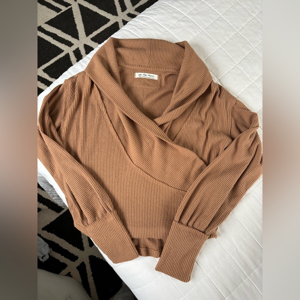Free people wrap sweater top